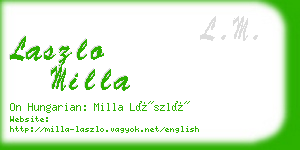 laszlo milla business card